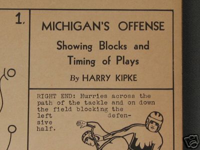 1934 Michigan play book