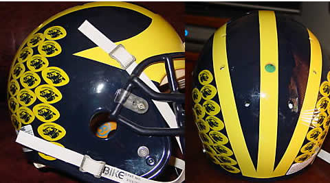 Helmet Stickers on Ebay Watch  Bo   S Helmet Stickers   Mvictors Com   Michigan Football