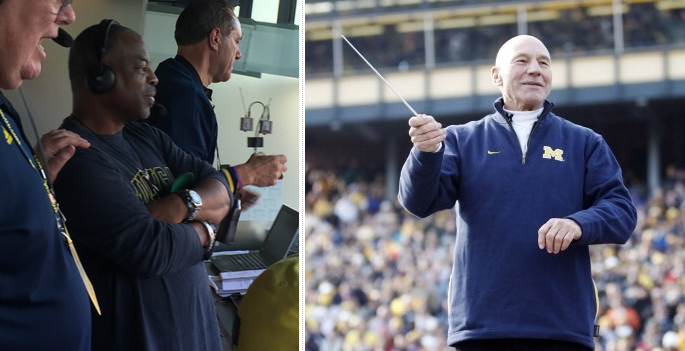 LeVar Burton and Patrick Stewart - Michigan Stadium