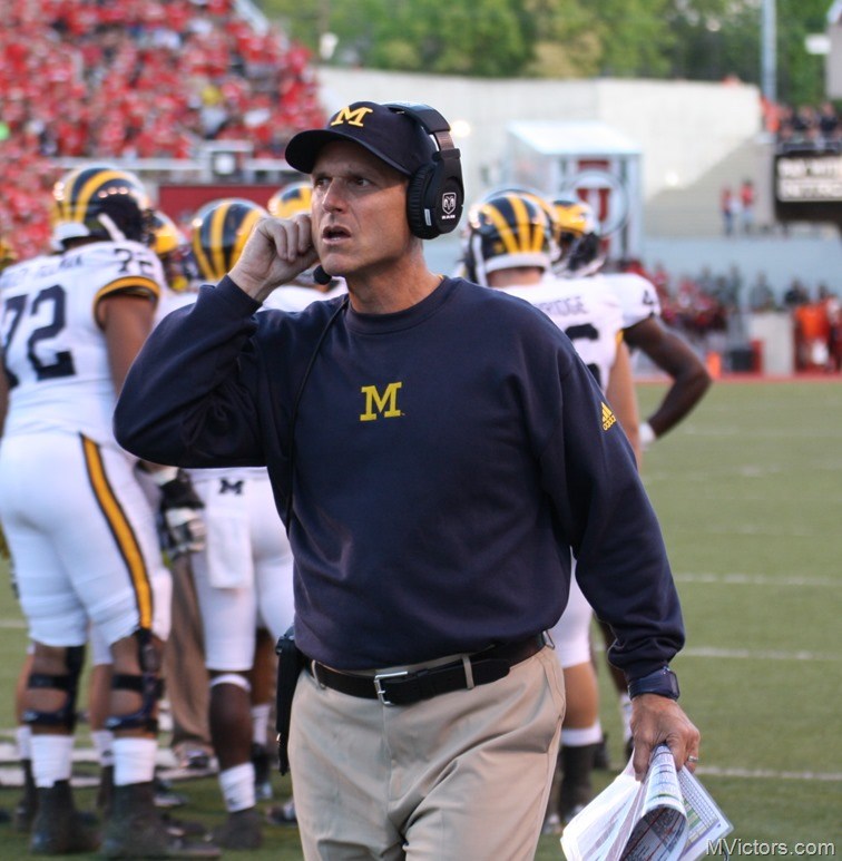 Jim Harbaugh's new thing: Wearing jerseys of local legends around