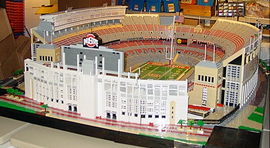 Ohio Stadium in Legos