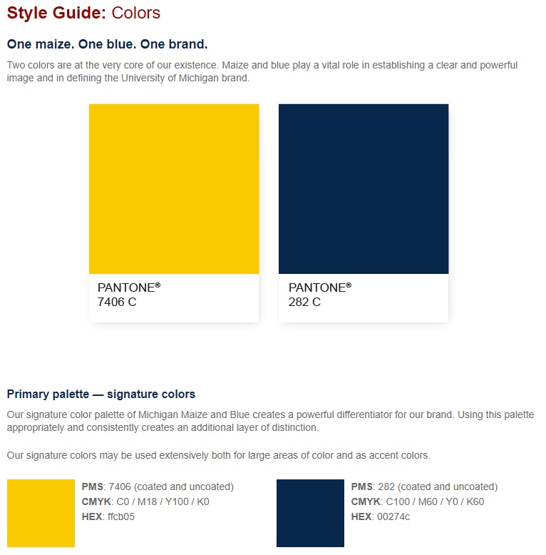 The Official Colors Of The University Of Michigan | MVictors.com ...